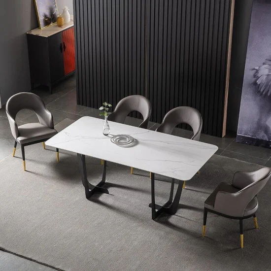 Mobília de pedra aglomerada da sala de visitas do tampo da mesa de quartzo personalizada