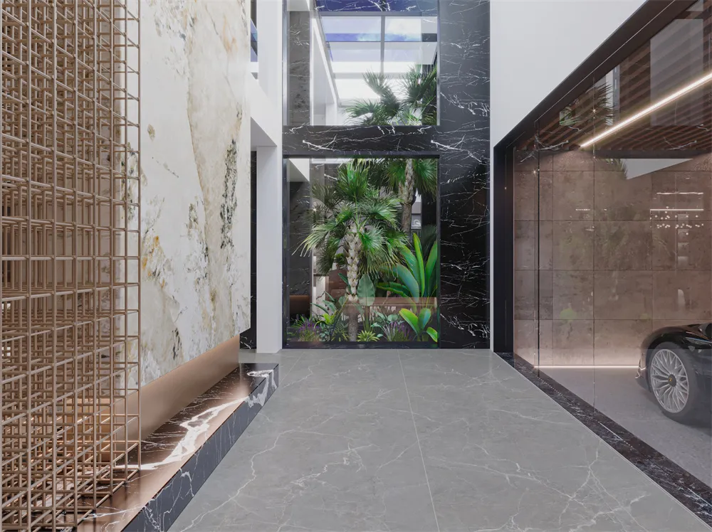 Foshan Big Factory 1200X2400X12mm Pedra sinterizada cinza fosco para sala de estar de luxo